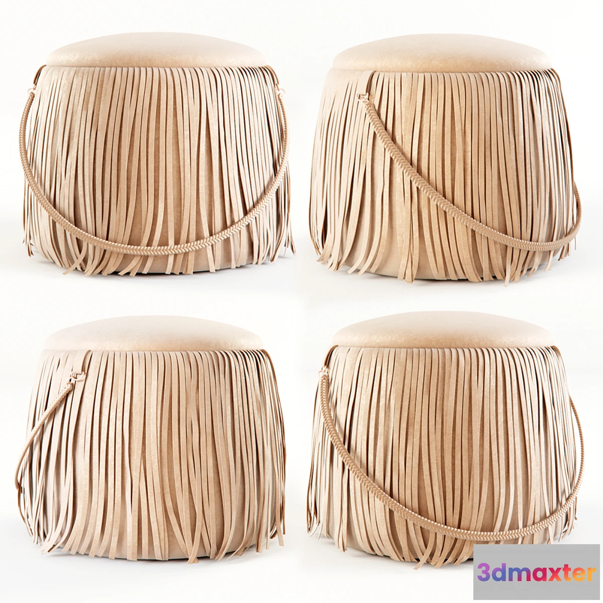 1451640 - RIBBON FRINGE POUF 3D Max