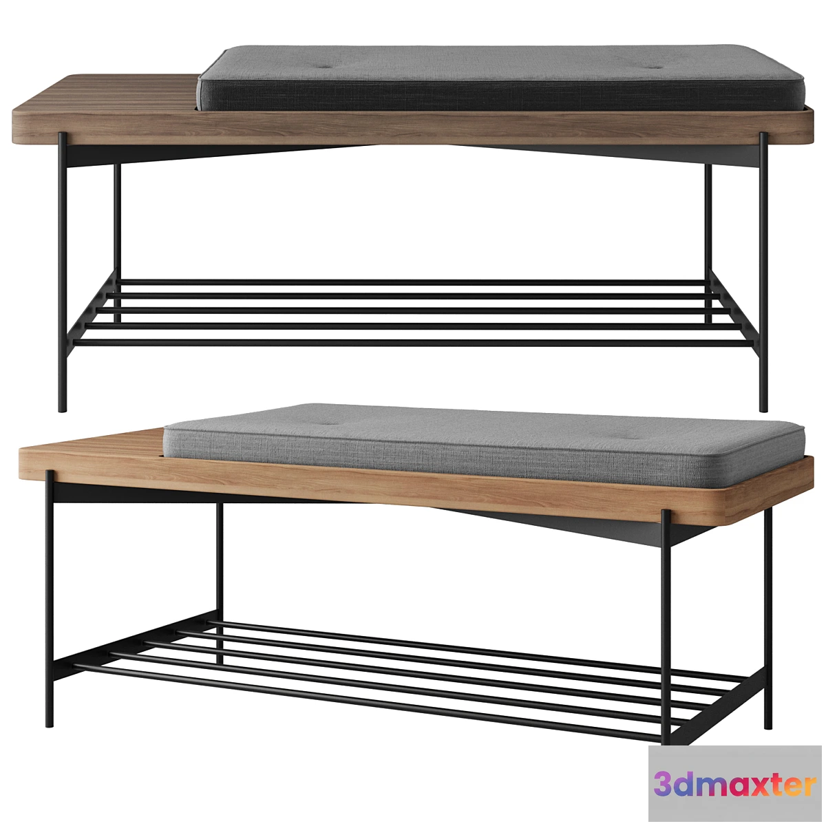 1453274 - Bench with ledge EASY 3D Max