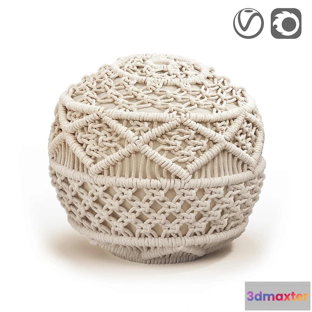 1456854 - Macramé pouf Lambi 3D Max