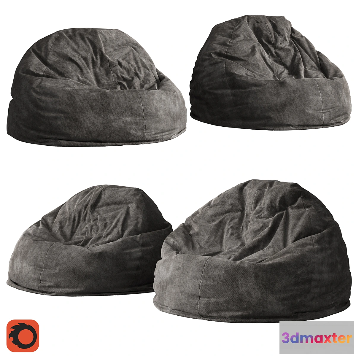 1457058 - Bag chair 2 3D Max