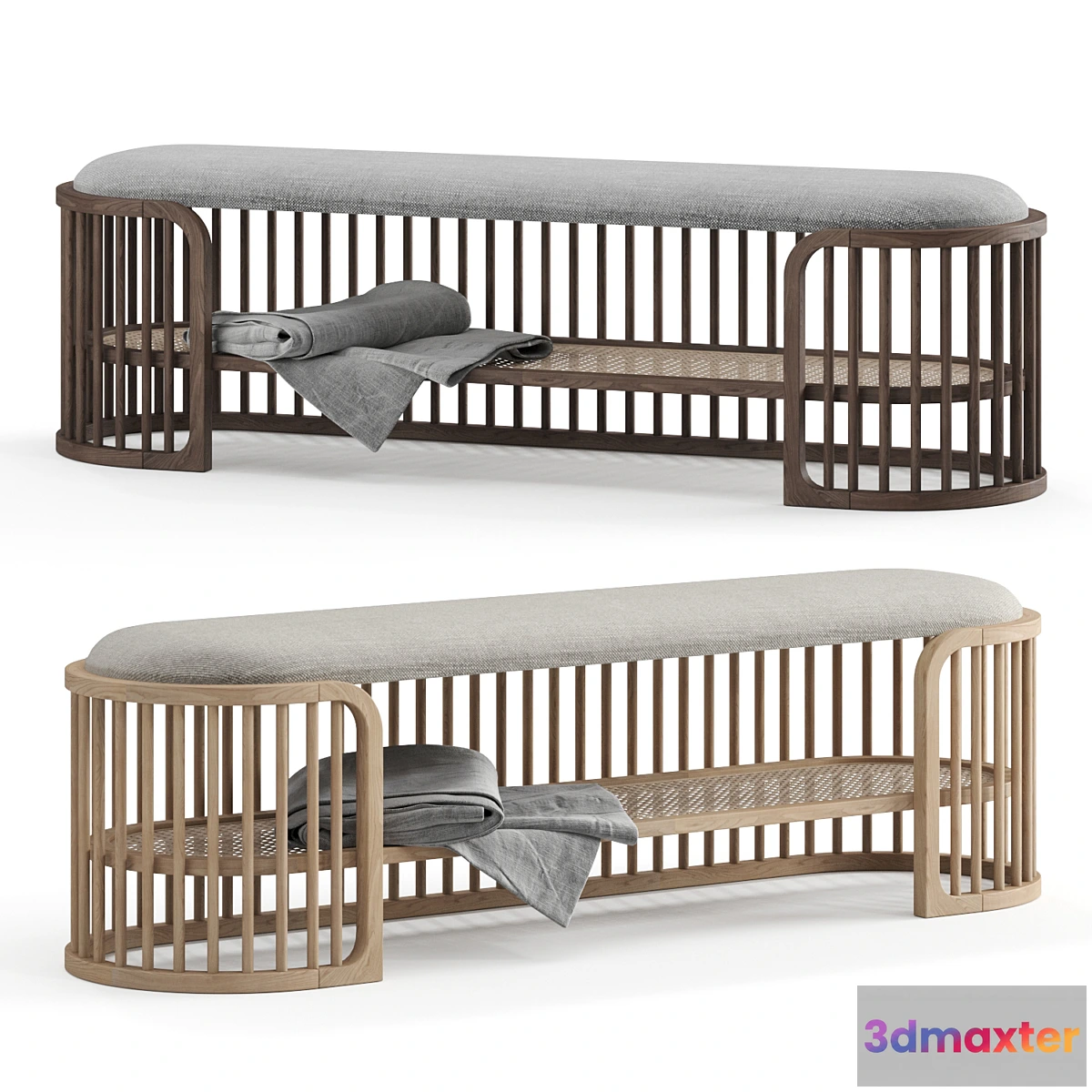 1457092 - Pianca Palu Rattan Bench 3D Max