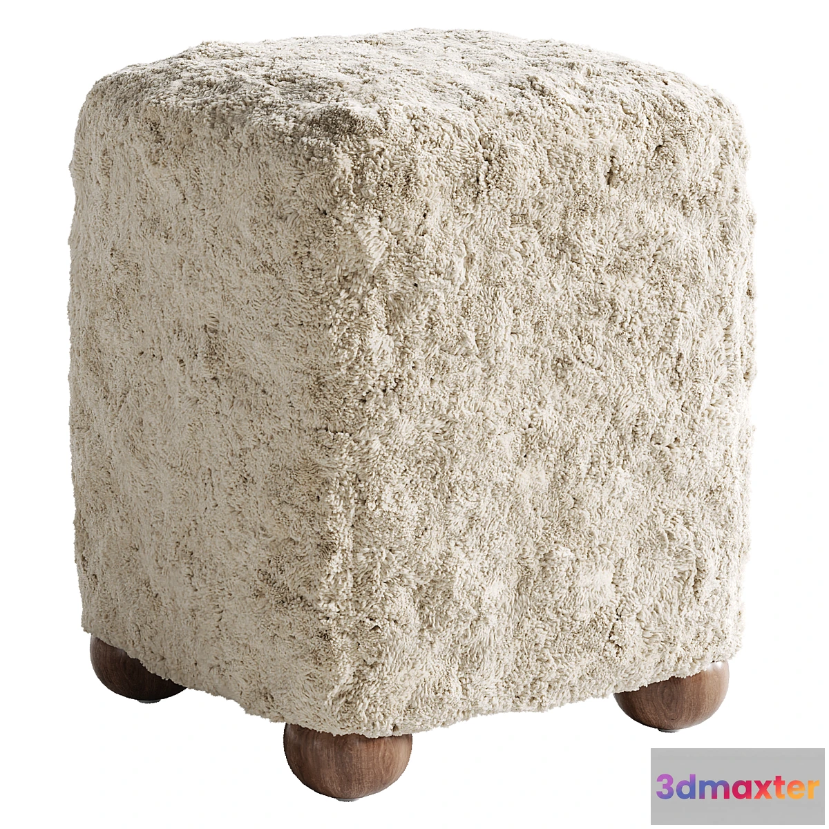 1458914 - L’Enchere Square Wool Ottoman by Athena Calderone 3D Max