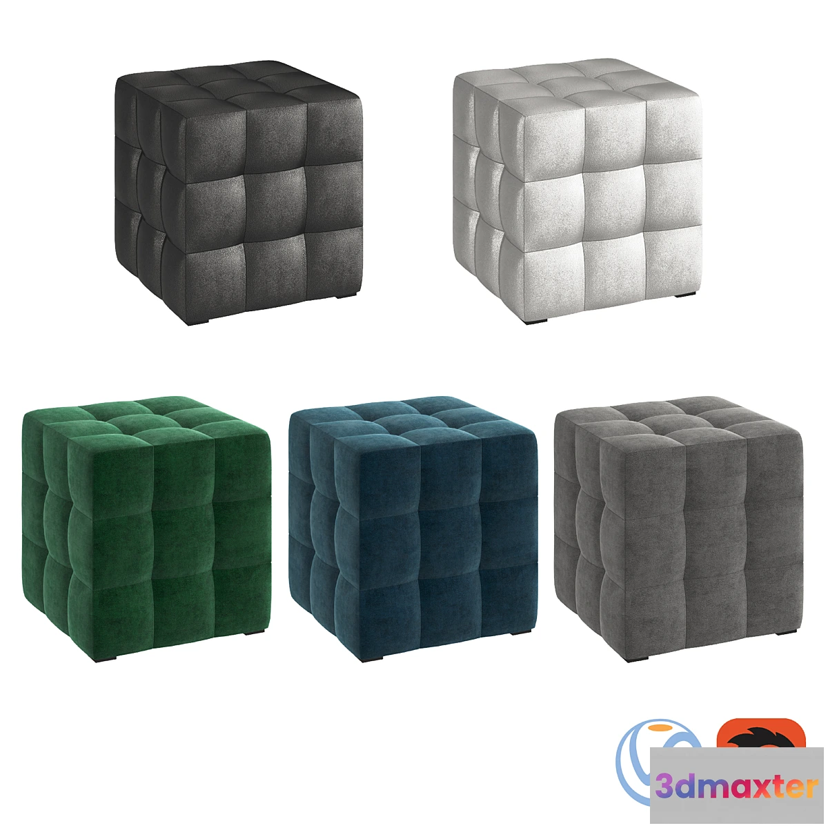1460544 - Box Ottoman Colors 3D Max