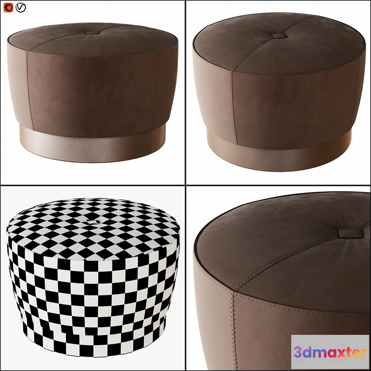 1466718 - Pouf Minotti Jacques 3D Max