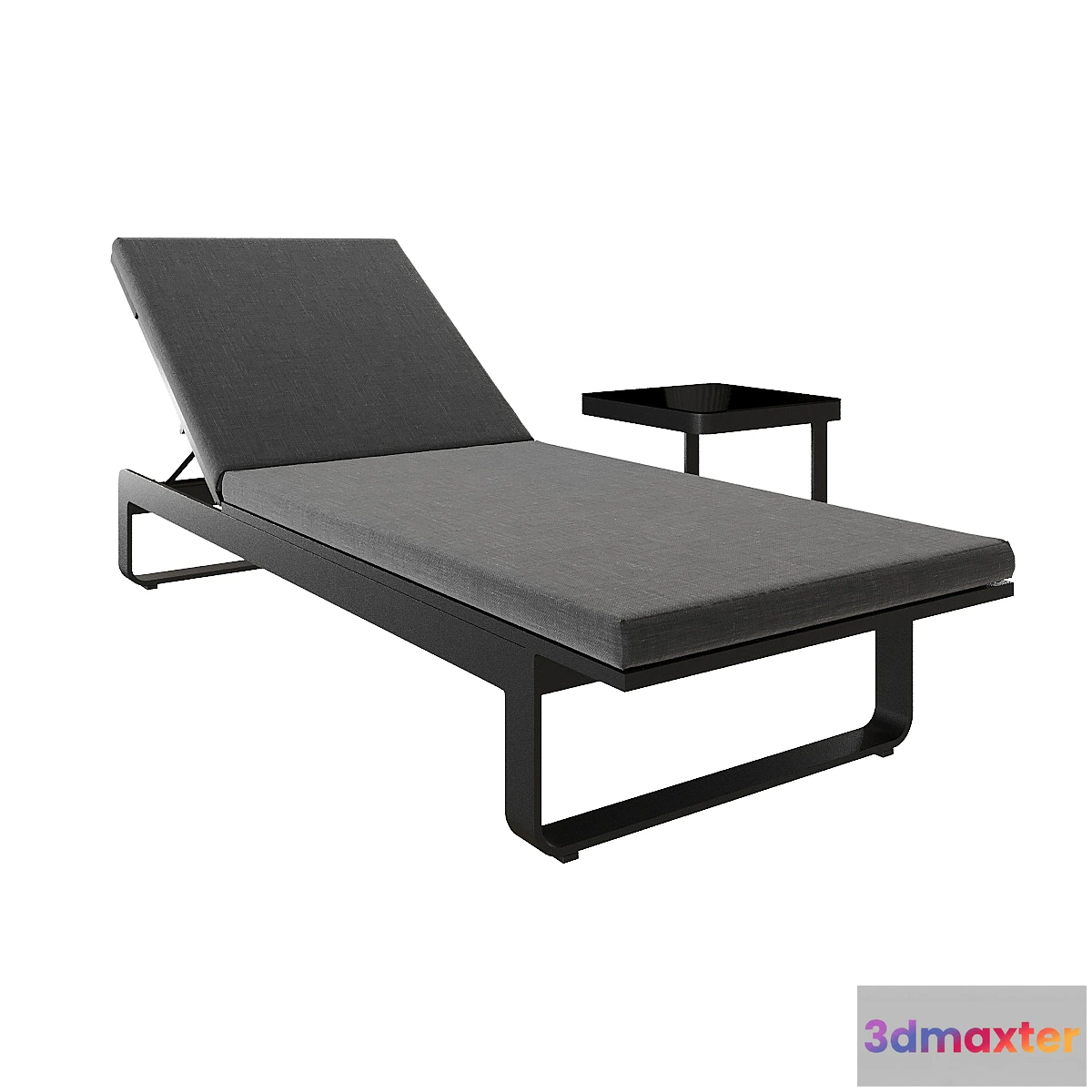 1468798 - Sun lounger black 3D Max