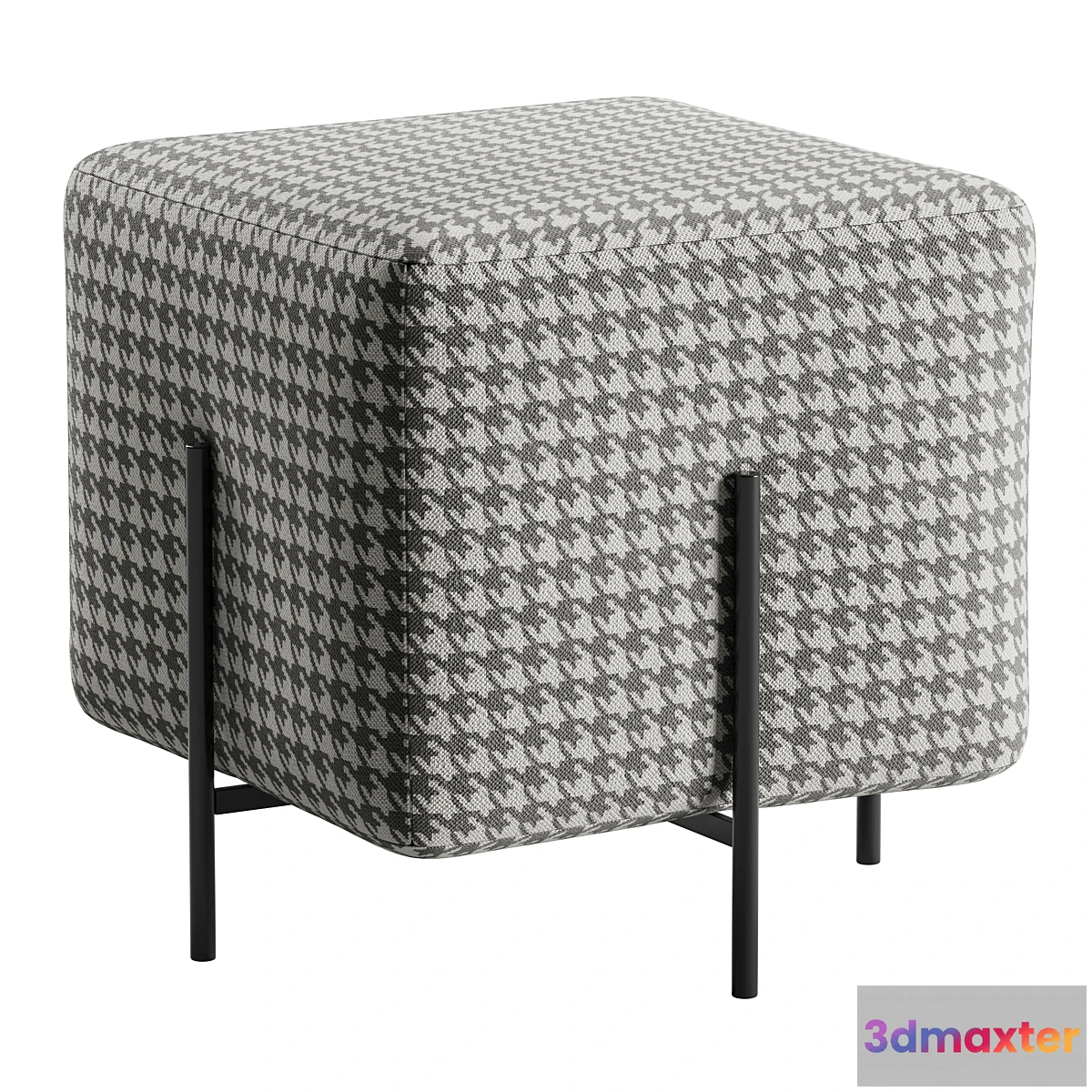1470152 - Square pouf Bruno. Goose foot 3D Max