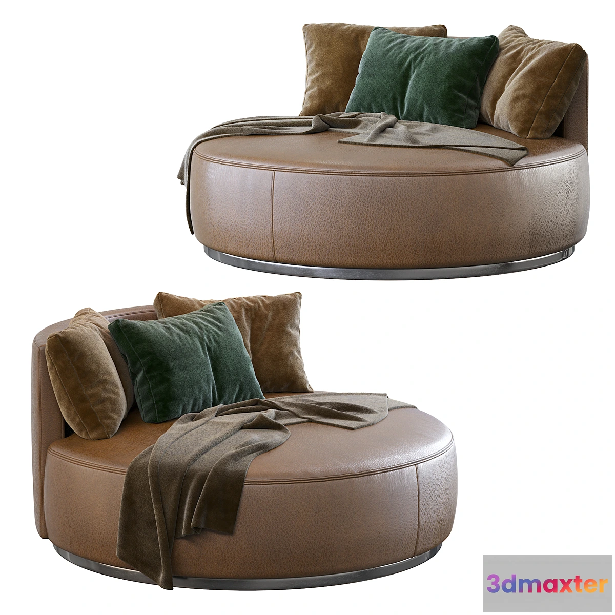 1471198 - Love Seat Large Pouf Rugiano 3D Max