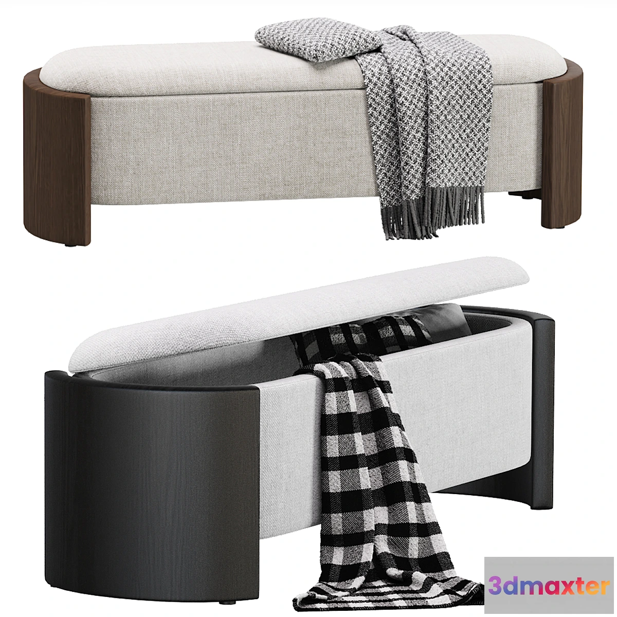 1473344 - Whitney Storage Bench by West Elm 3D Max