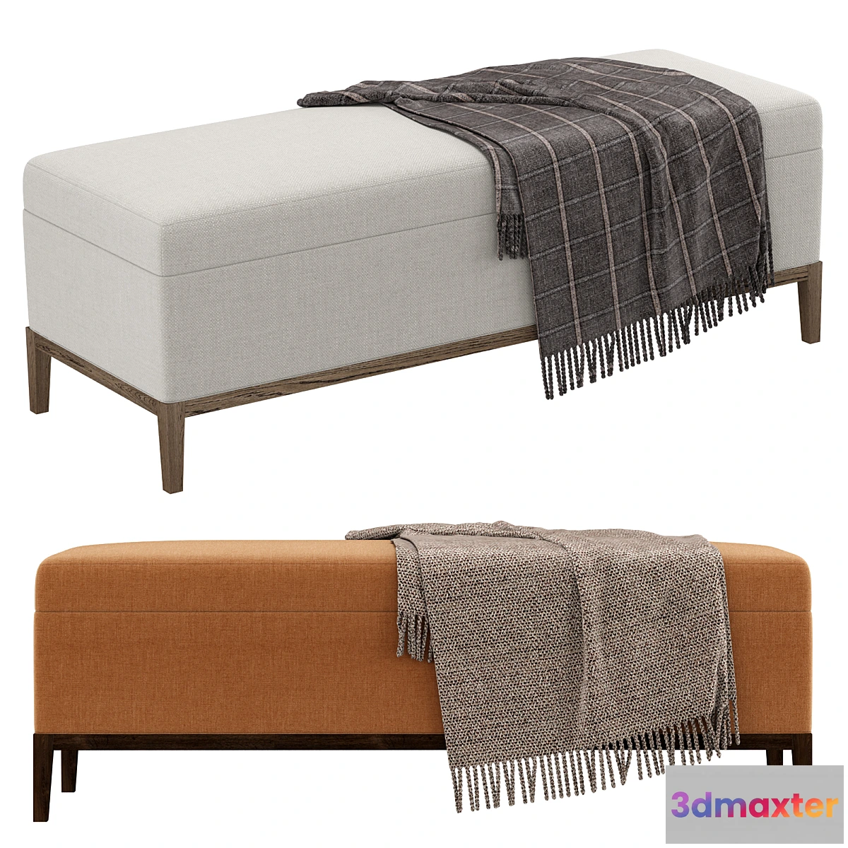 1477376 - RH French contemporary bench 3D Max