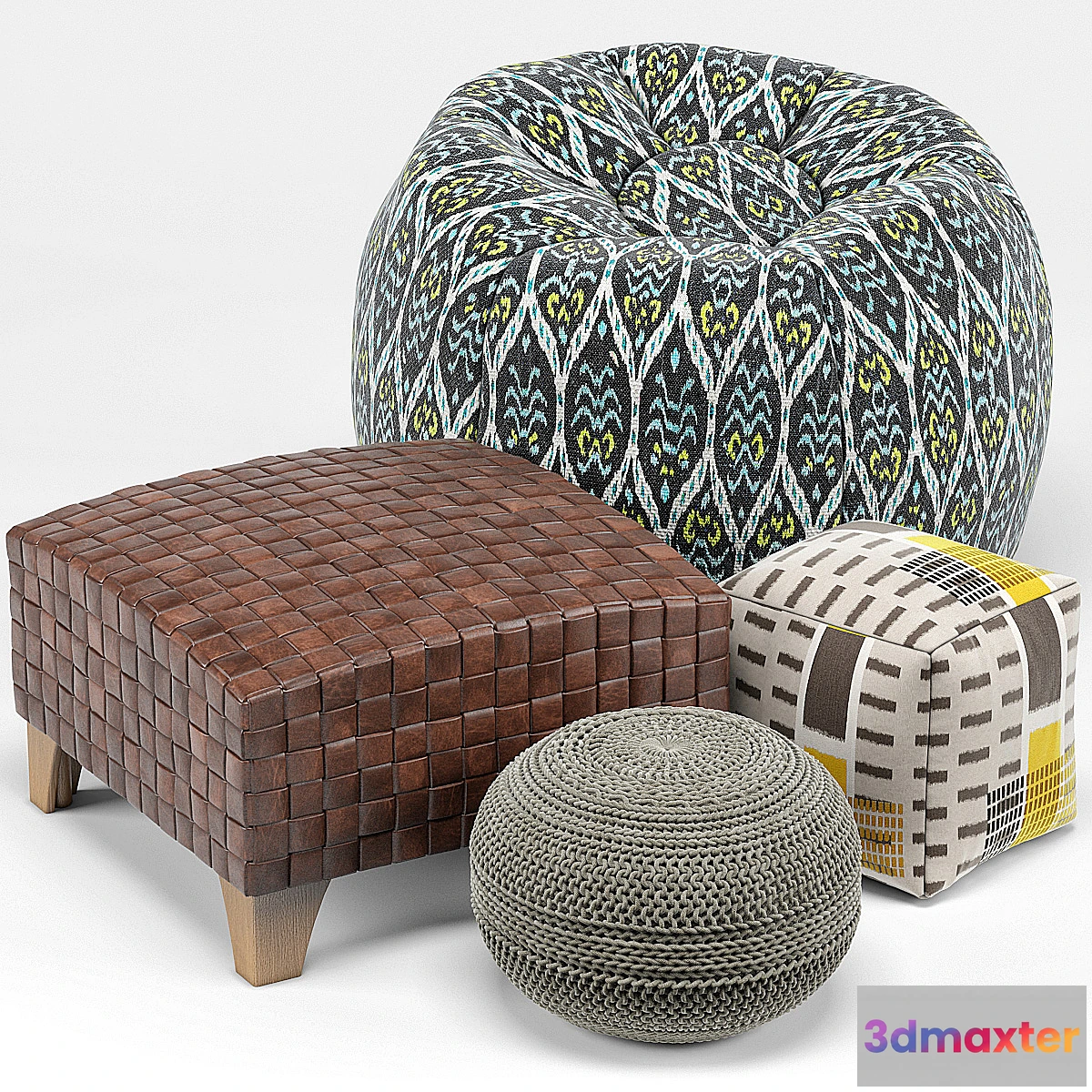 1479154 - Pouf Set 2 3D Max