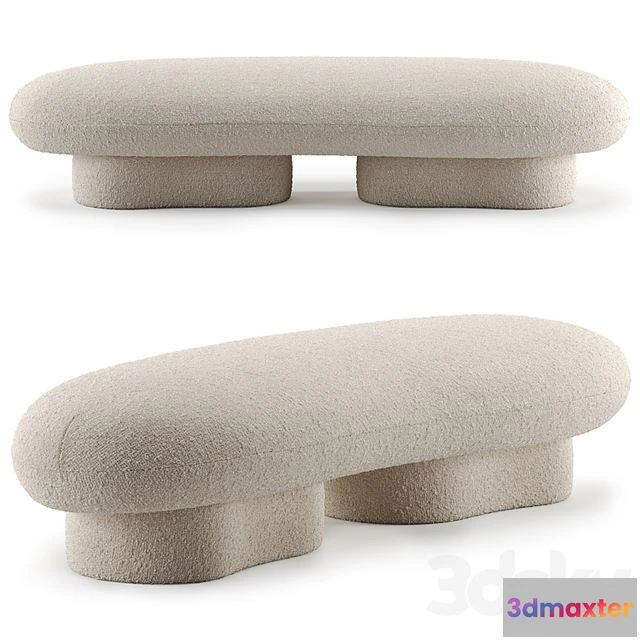 1537664 - Jami Boucle Bench by Crate & Barrel 3D Max