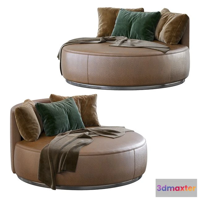 1537892 - Love Seat Large Pouf Rugiano 3D Max