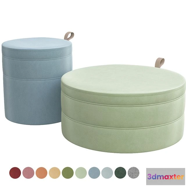 1540425 - Bolia Large Garb Pouf 3D Max