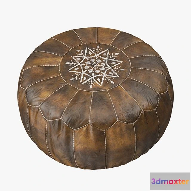 1546058 - Moroccan Leather Pouf 3D Max