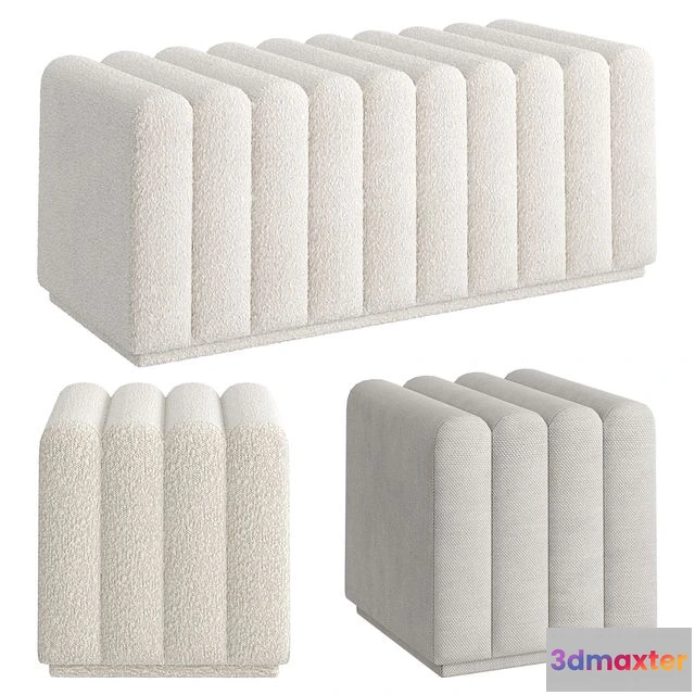 1547227 - Eichholtz BENCH & STOOL BENTE 3D Max