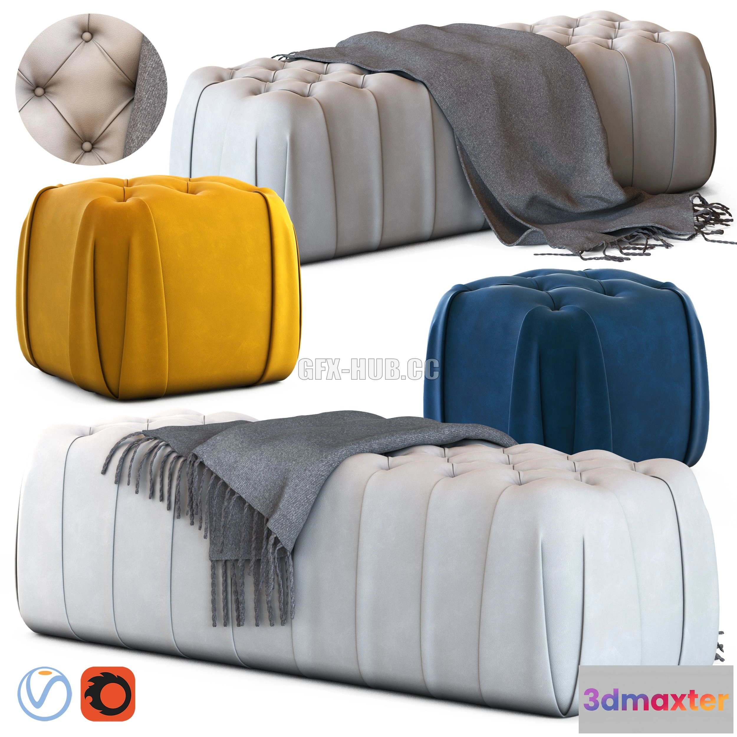 1547885 - Ulivi Fly Poufs 3D Max