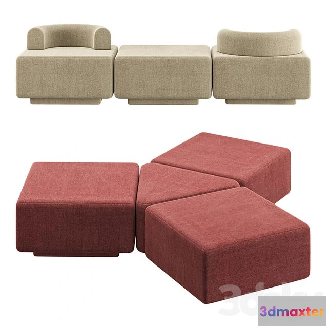 1554367 - Modular Pouf Plump 3D Max