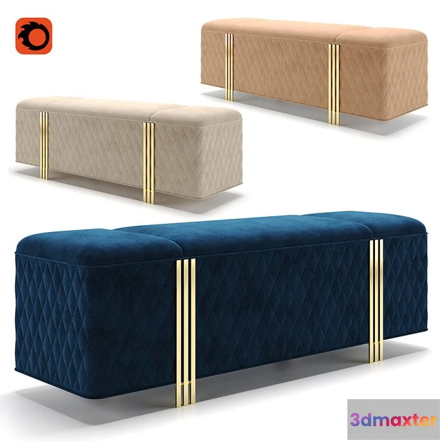 1555151 - Bench Charlotte by MOBEL & ZEIT 3D Max