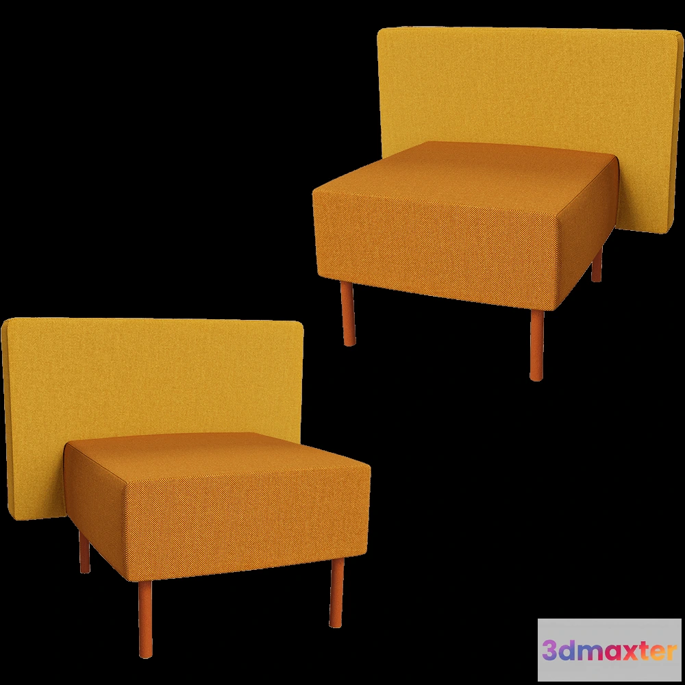 1625992 - Alot  - Modular armchair Mob without armrests 2 3D Max