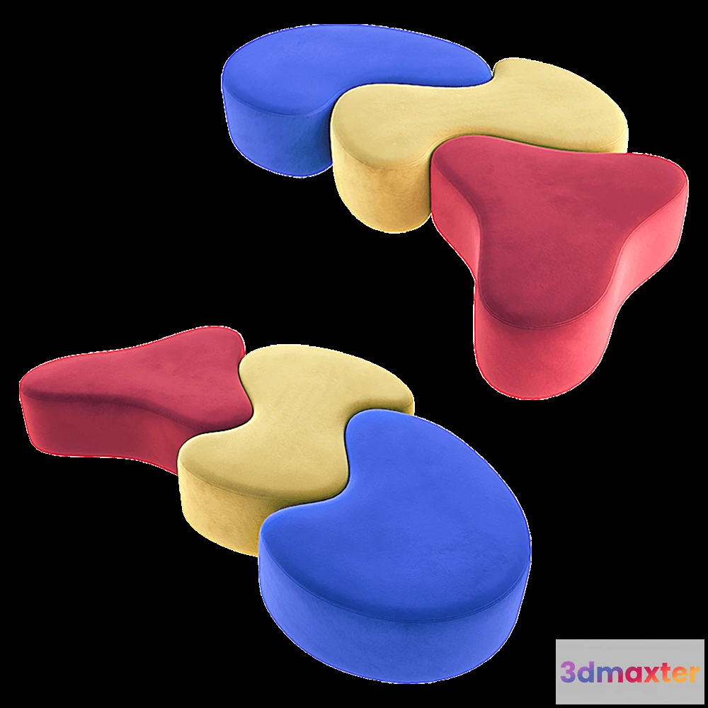 1626198 - Comodo - Pouf Mosaic 3D Max