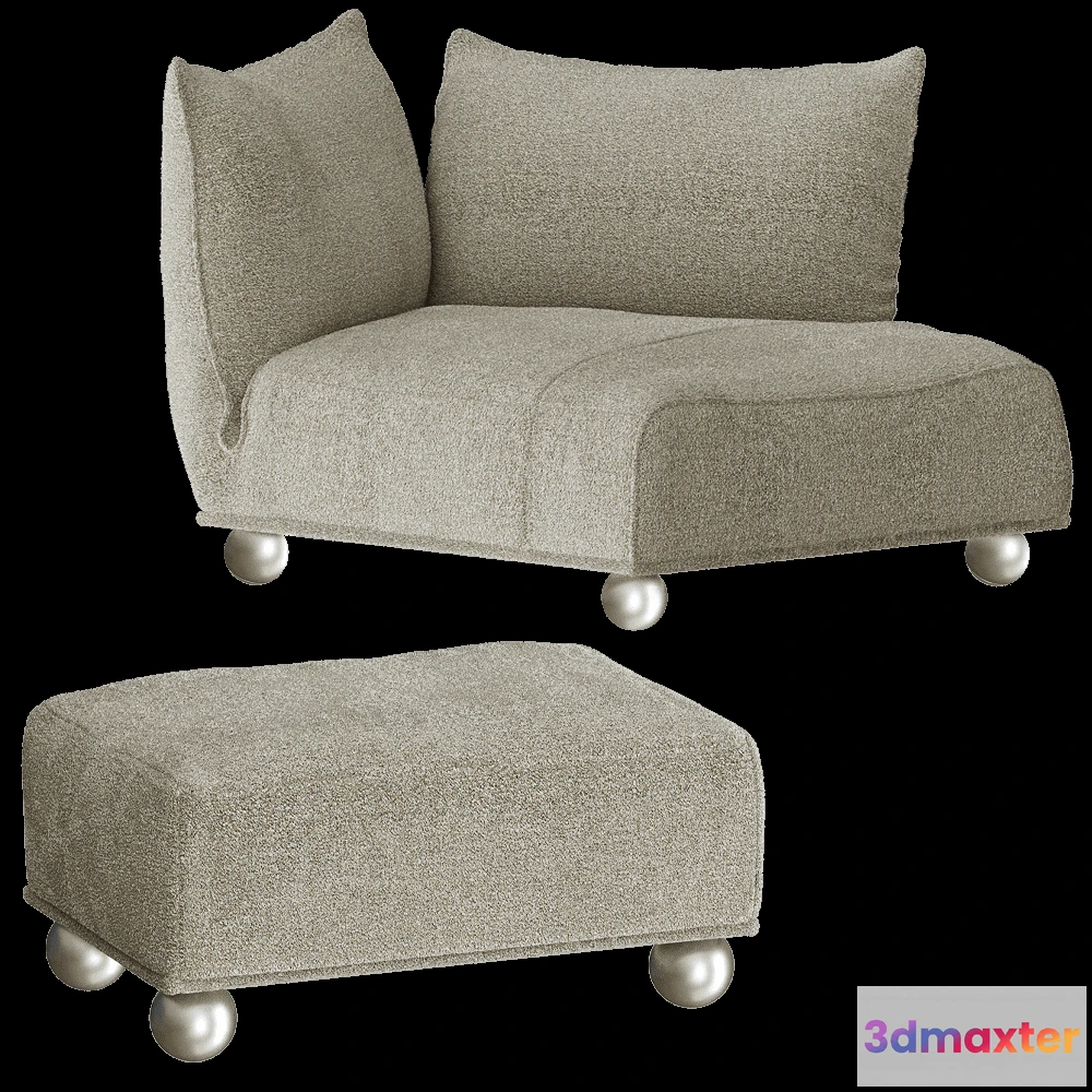 1626332 - Edra - Soft seating STWPF1 and STWPLTdx 3D Max