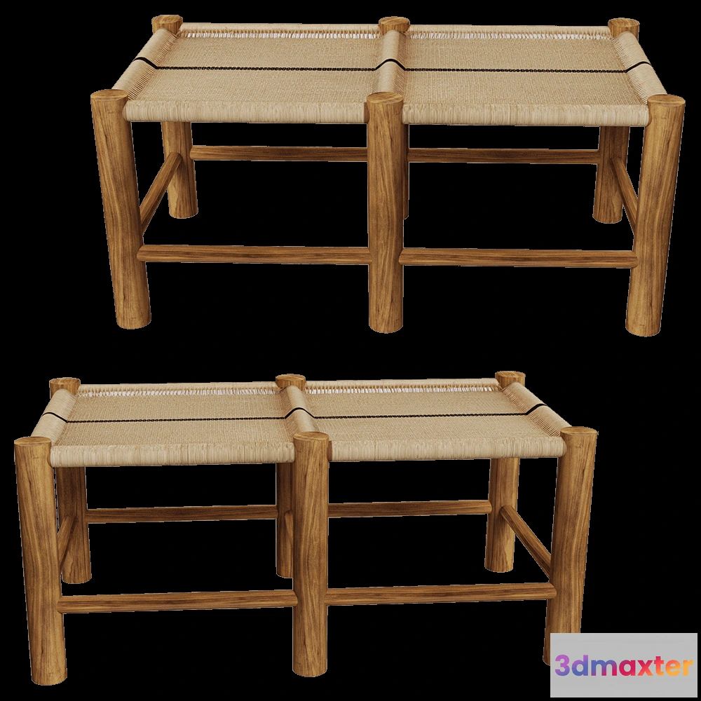 1626430 - Gan Rugs  - Stool ROOTS Double 01 3D Max