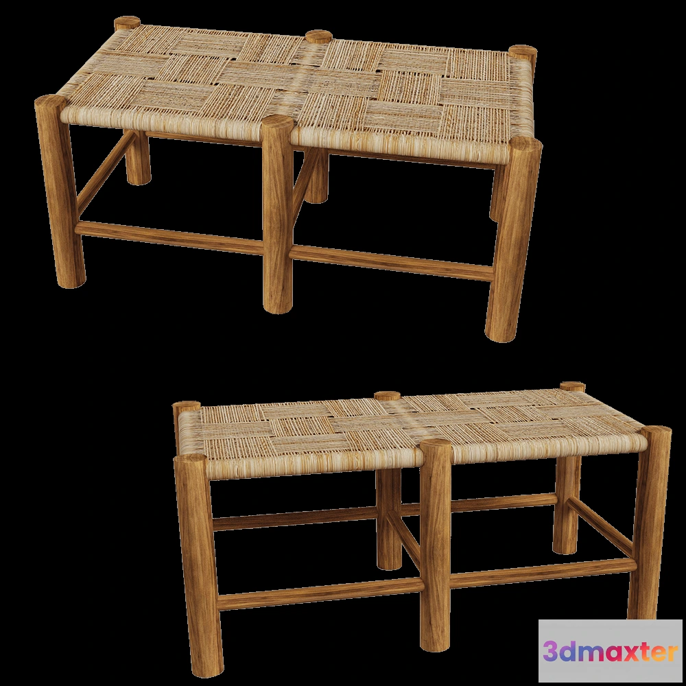 1626440 - Gan Rugs  - Stool ROOTS Double 03 3D Max