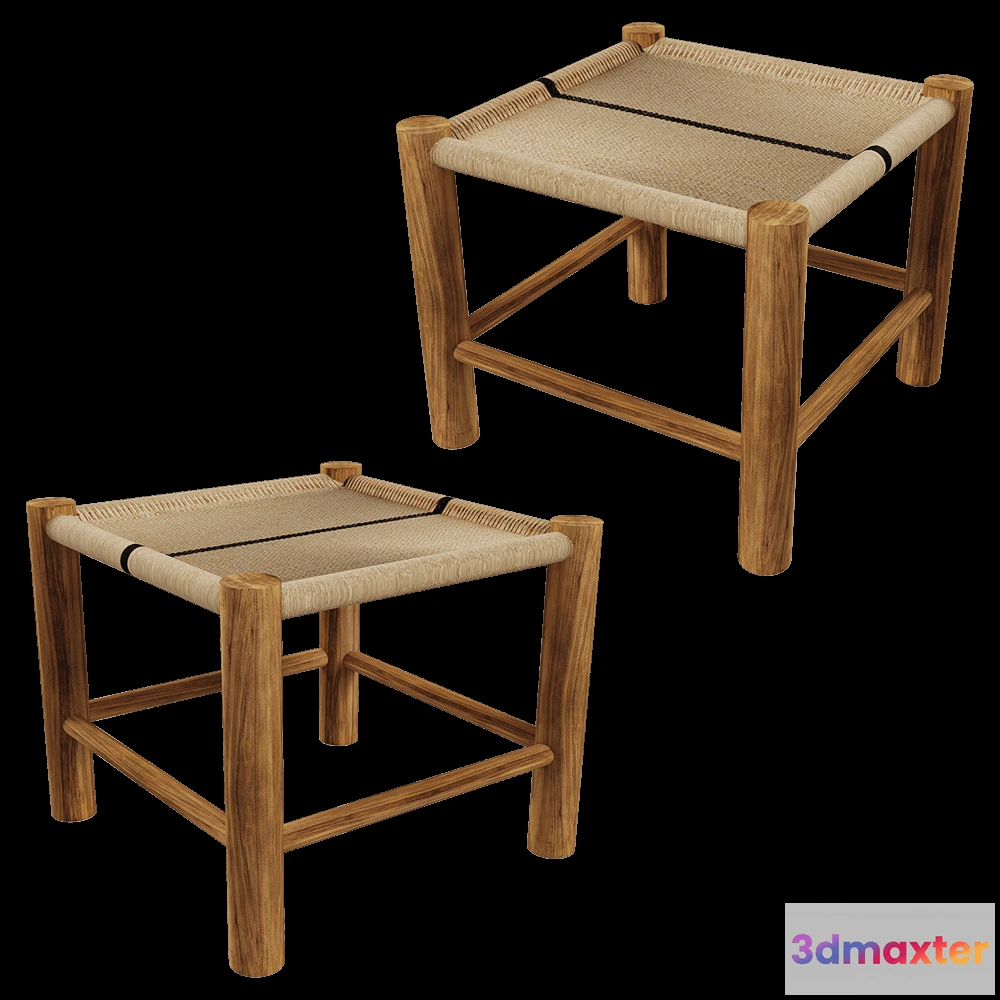 1626442 - Gan Rugs  - Stool ROOTS Single  01 3D Max