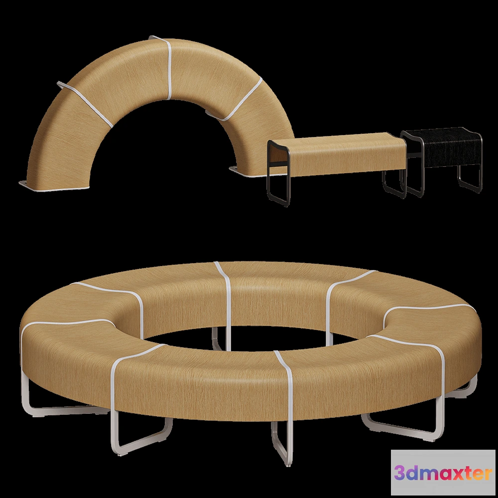 1626604 - Lapalma - Modular bench ZA SYSTEM 3D Max