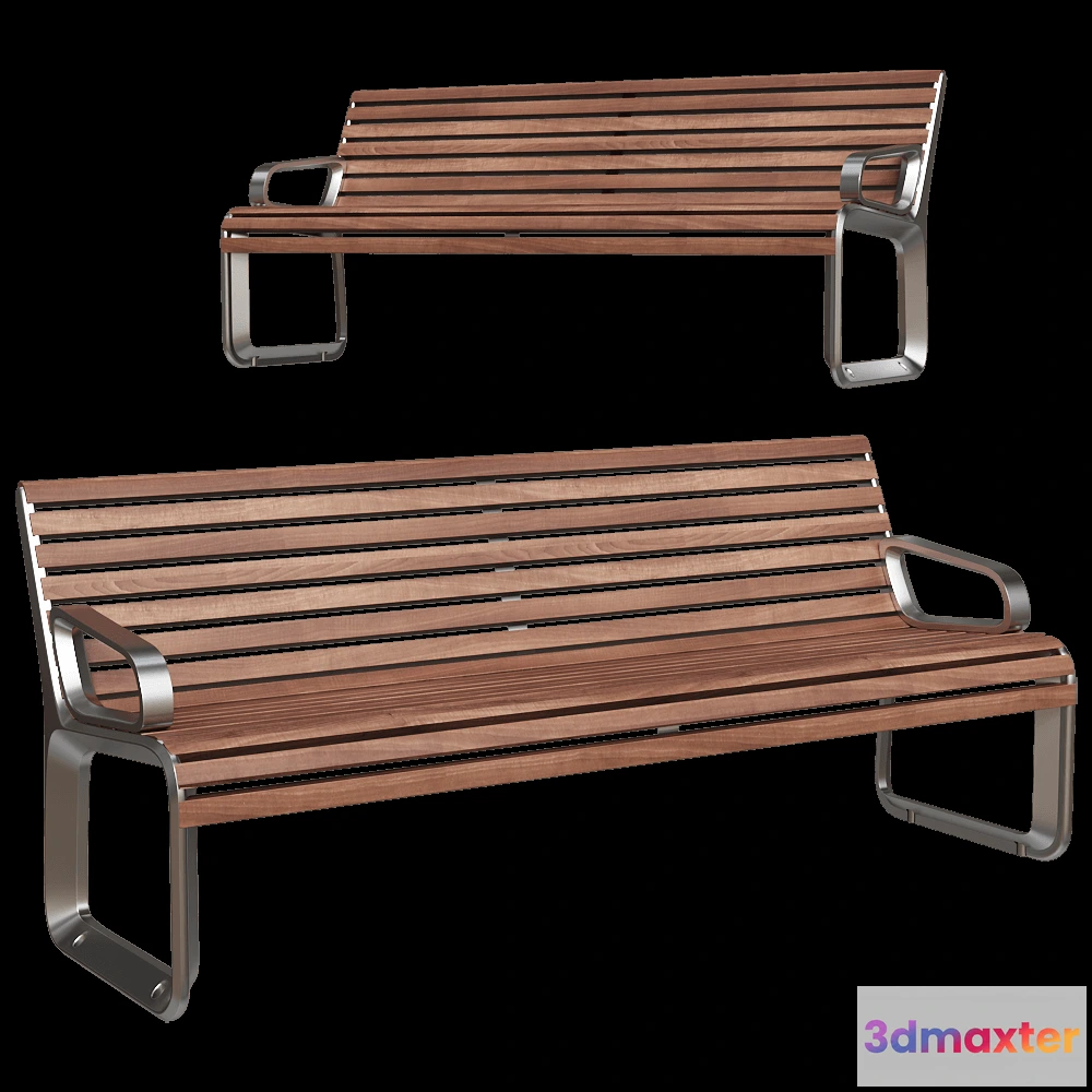 1626712 - mmcité - Bench PORTIQOA 3D Max