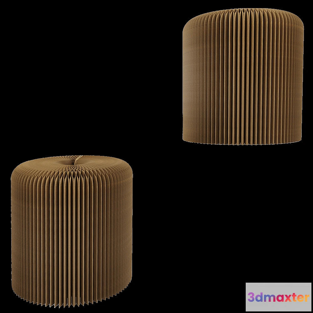 1626784 - Molo - Stool Folding Paper 455-405 mm 3D Max