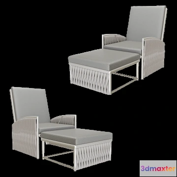 1626970 - Sifas - Set recliner adjustable & pouf 3D Max