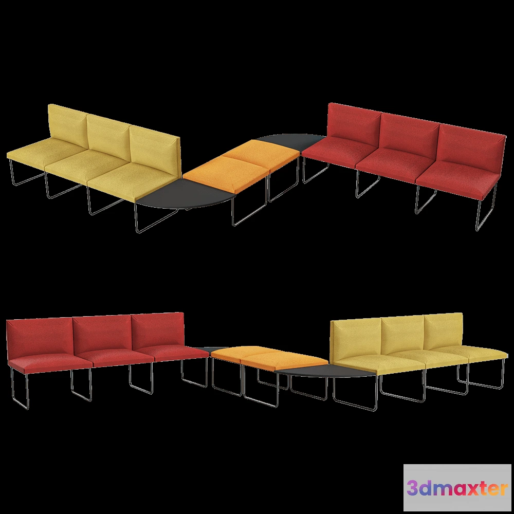1627016 - Sitlosophy - Modular seating system Domino 3D Max