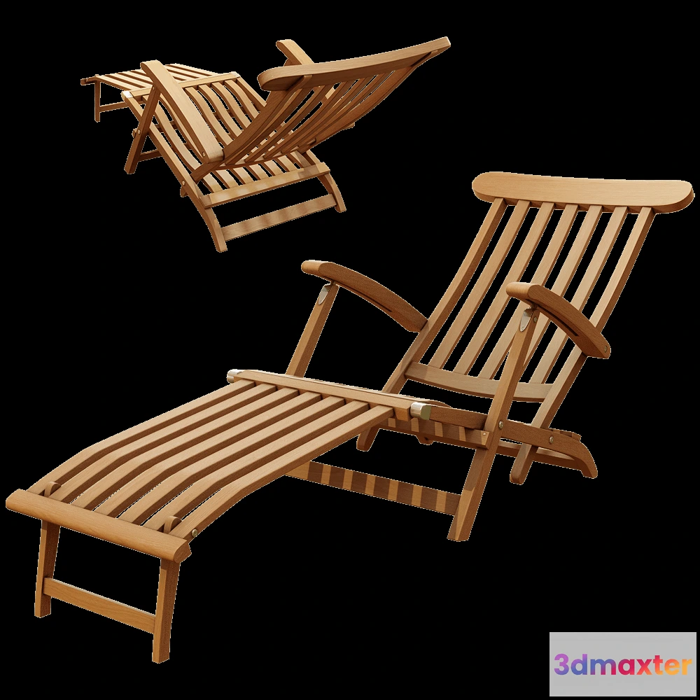 1627092 - Traditional Teak - Deckchair Victoria 3D Max