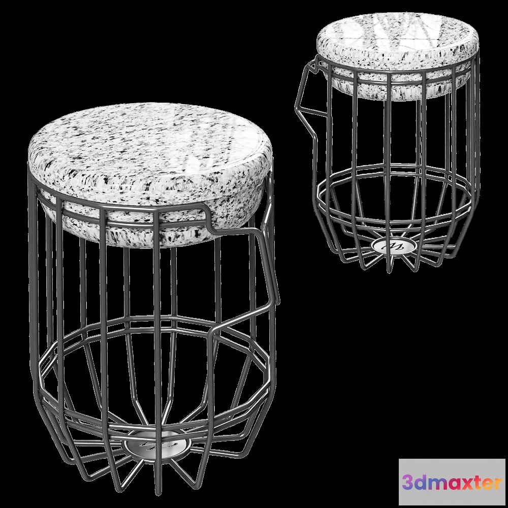 1627770 - Weltevree - Stool with storage Carrier 3D Max