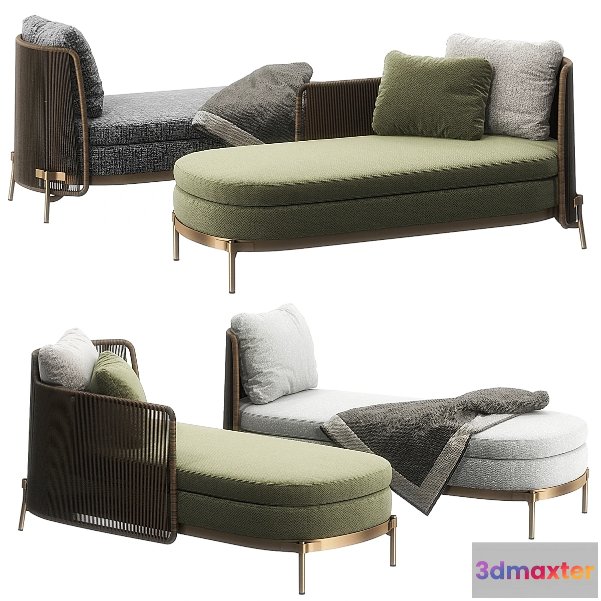 557169 - Tape Outdoor daybed by Minotti