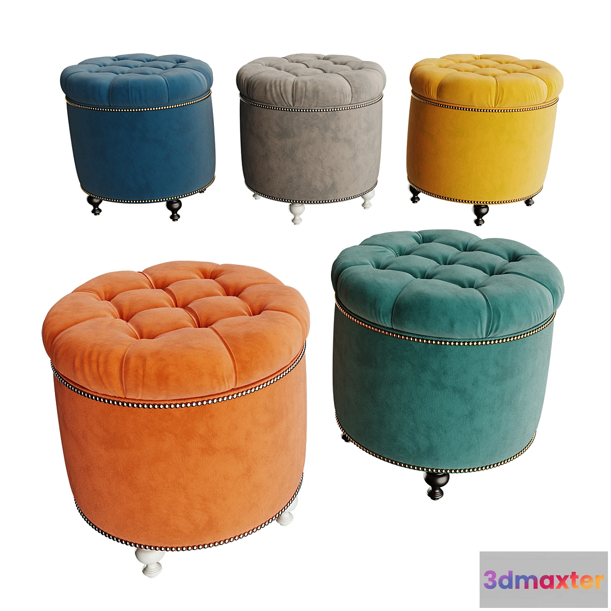 557187 - Soft padded stool Grosseto