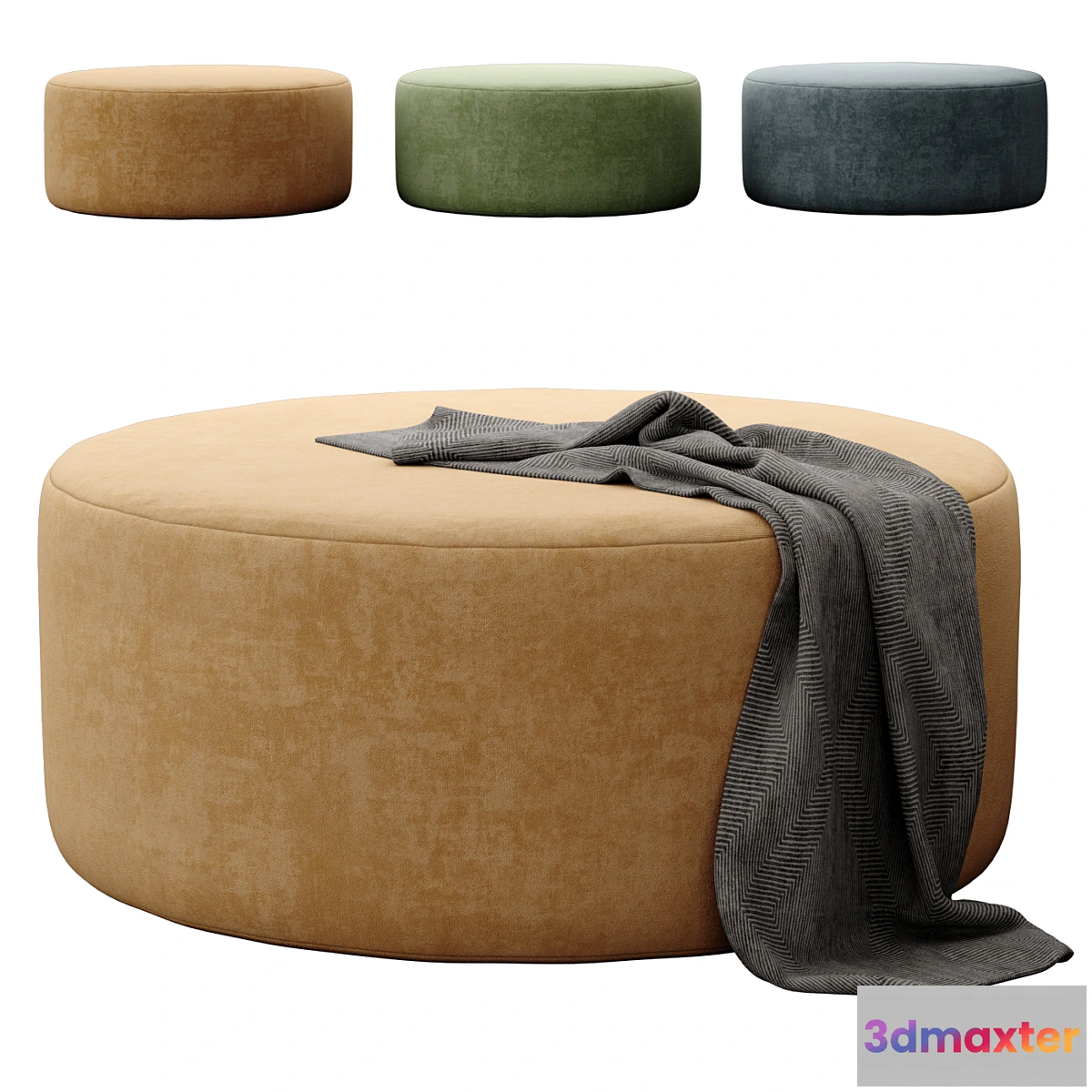 557365 - Round Ottoman By Howard Elliott Collection
