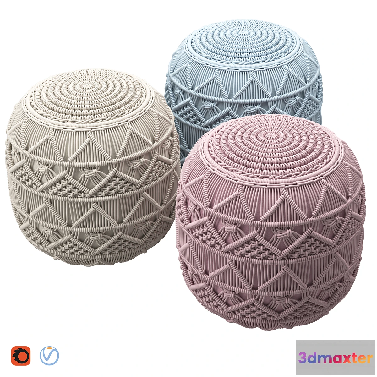 557477 - Knit Pouf