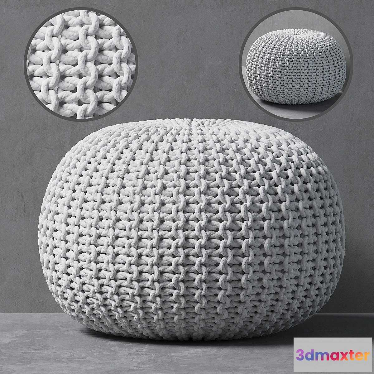 557579 - Knitted pouf