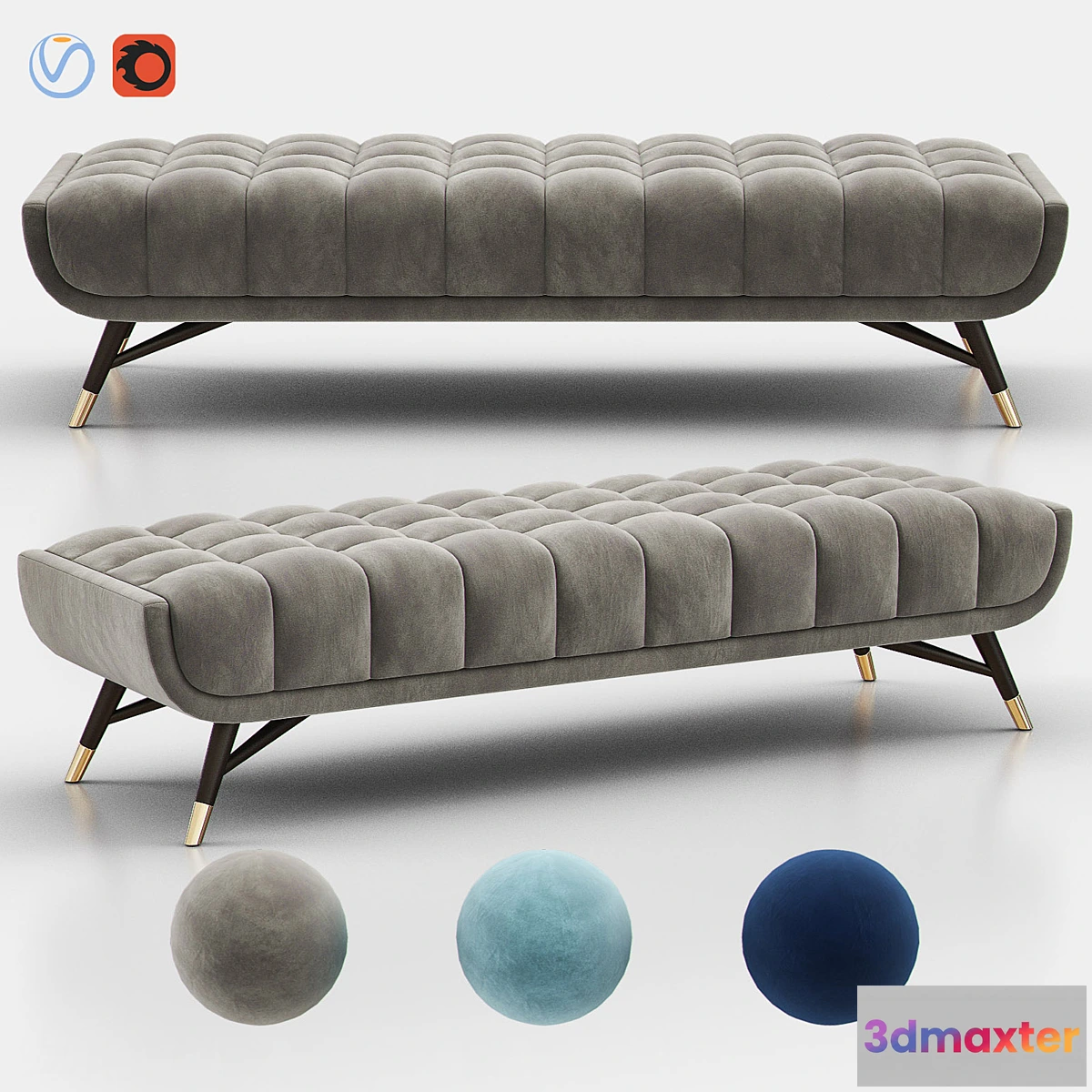 557609 - NEWENTON Upholstered Bench