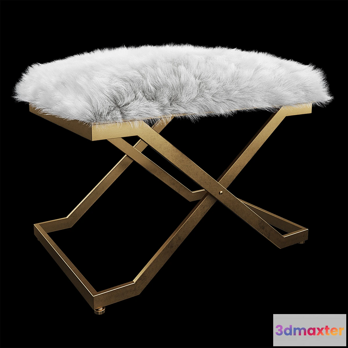 557769 - Uttermost Farran Fur Small Bench