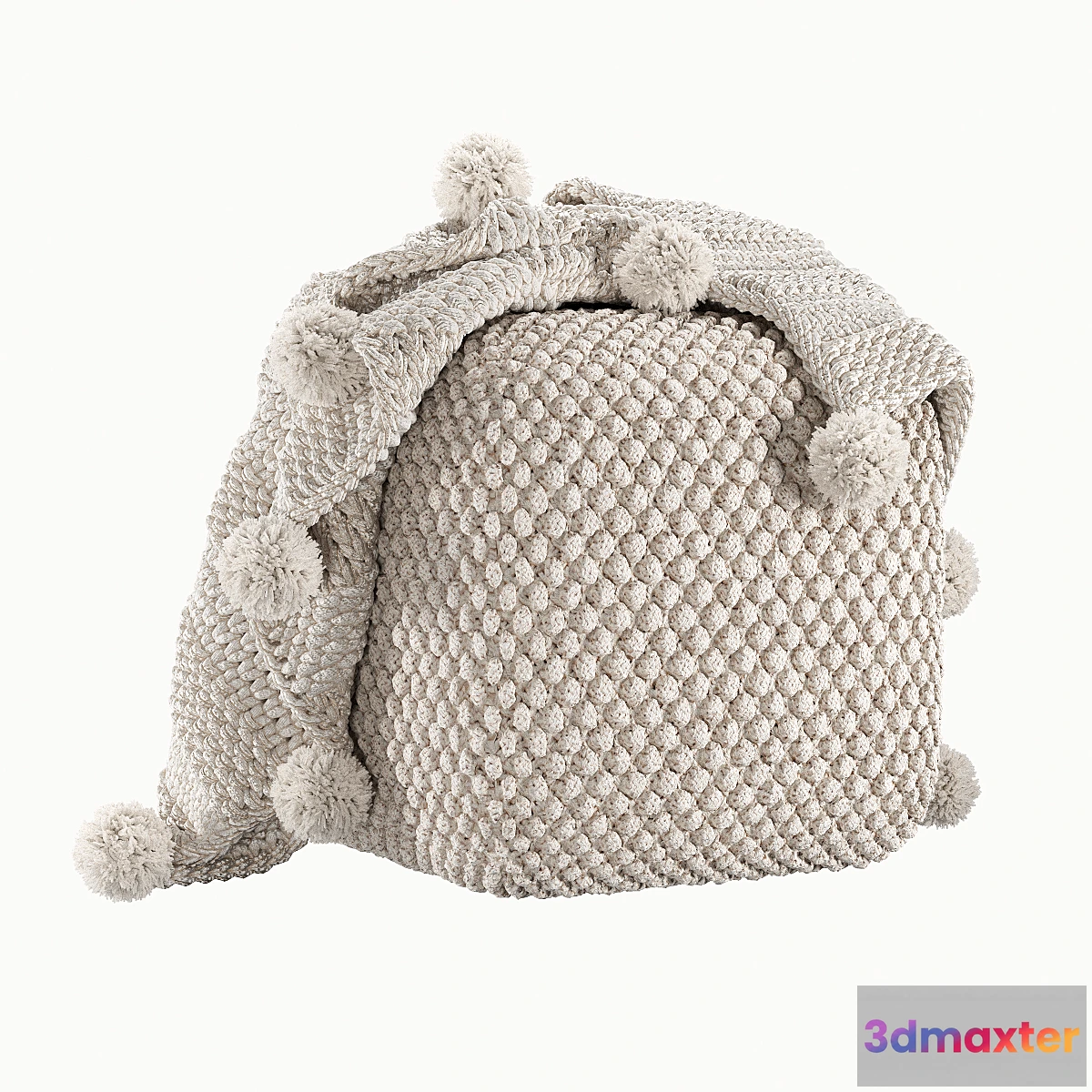 557941 - Buco pouf Virka Ivory Throw bedspread