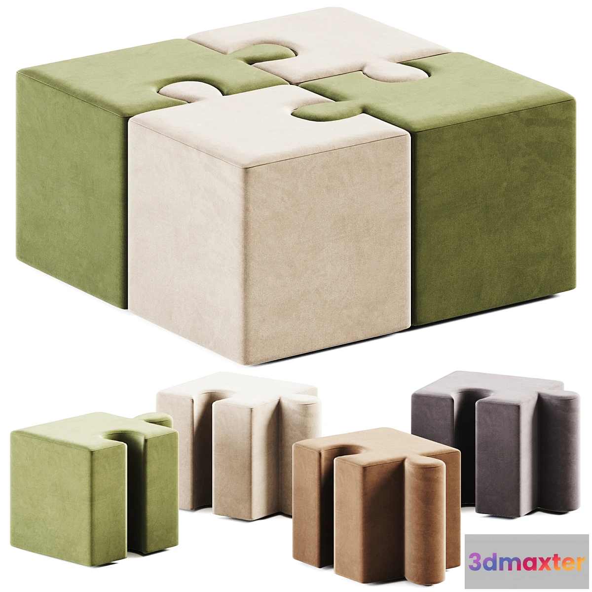 591956 - PUFFLE Fabric pouf by Arketicom Design _ Pouf