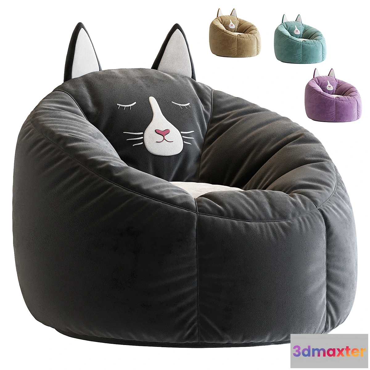 596399 - Character Bean Bag Chair Black Cat