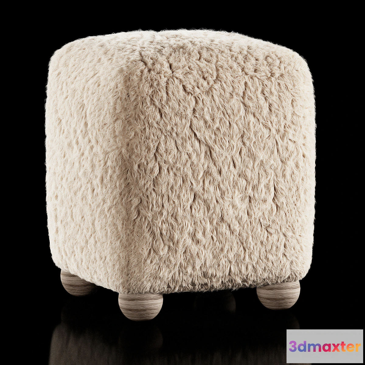 601967 - L Enchere Square Wool Ottoman