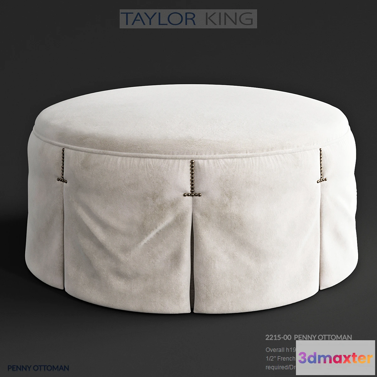 602009 - Taylor King Penny ottoman