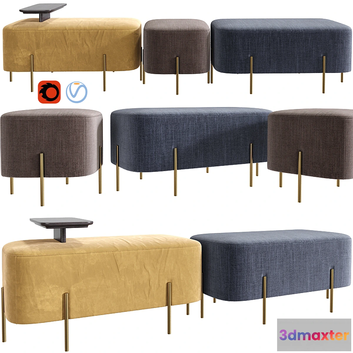 602115 - Modern Alba Ottomans