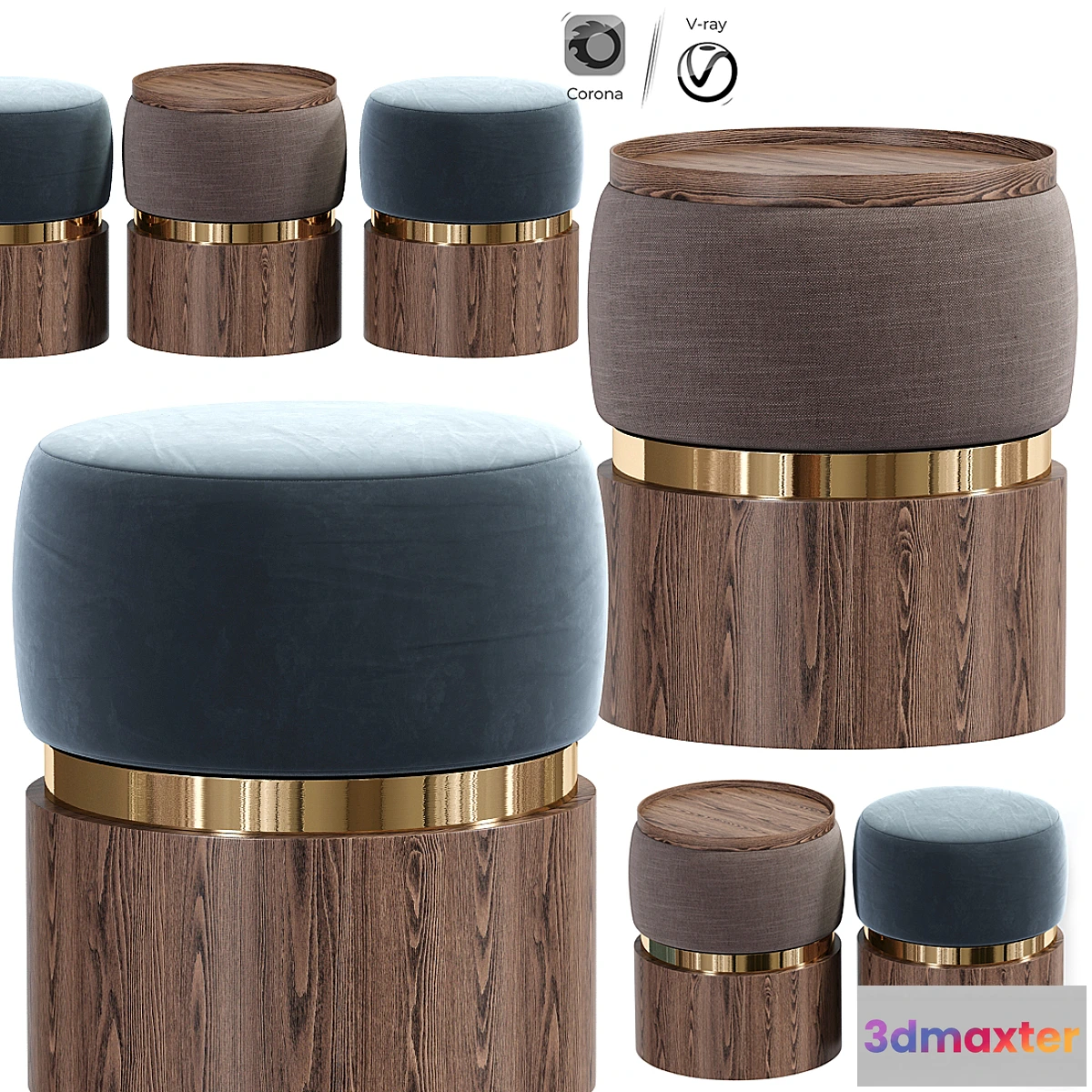 602339 - Bonnie Modern Ottoman Pouf Stool