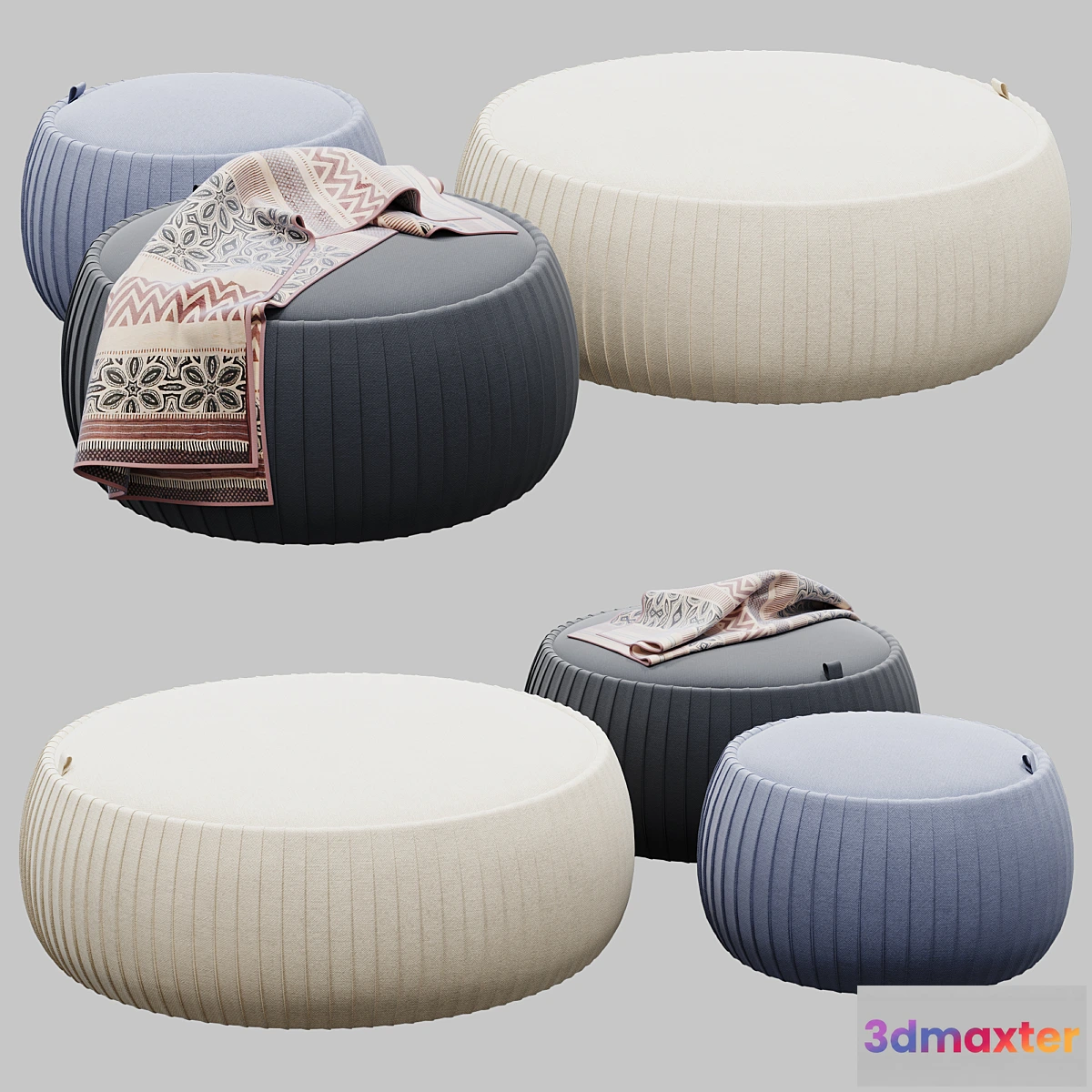 602527 - Tonin Casa PLISSÈ  Storage pouf